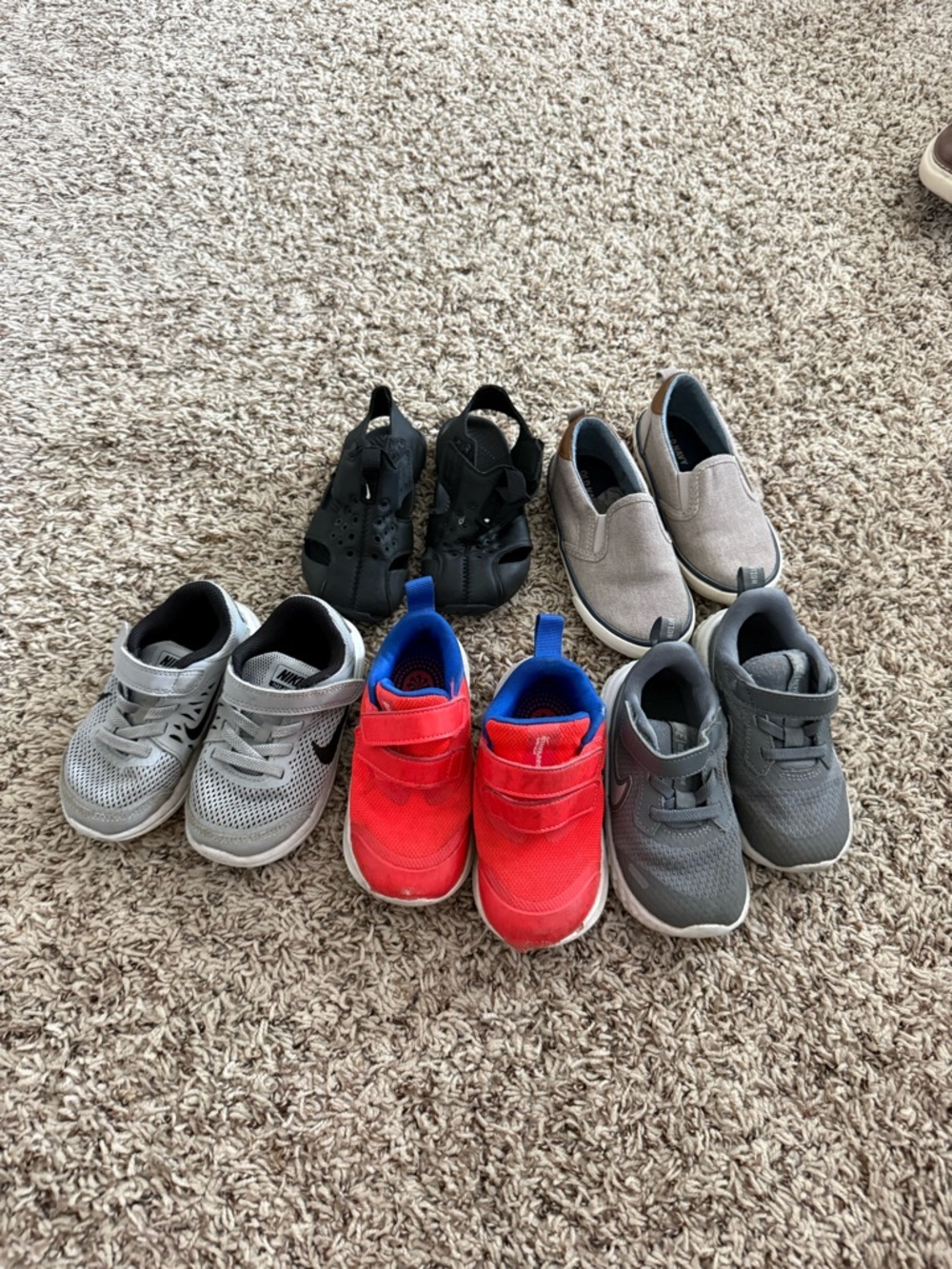 Nike Kids Gray and Blue Athletic Sneakers